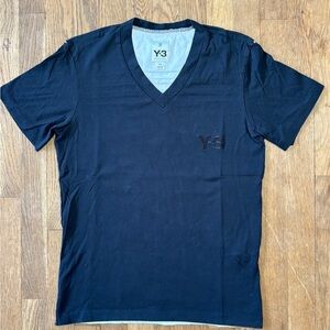 Like New ADIDAS Y-3 YOHJI YAMAMOTO 2016 Blk 3 Stripe V-neck Top SZ S Streetwear